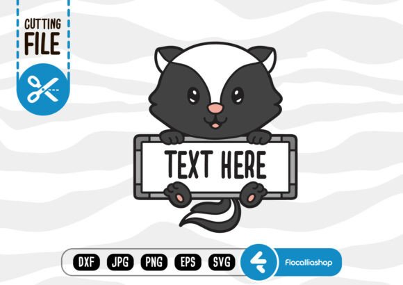 Animal Layered Board SVG, Skunk SVG