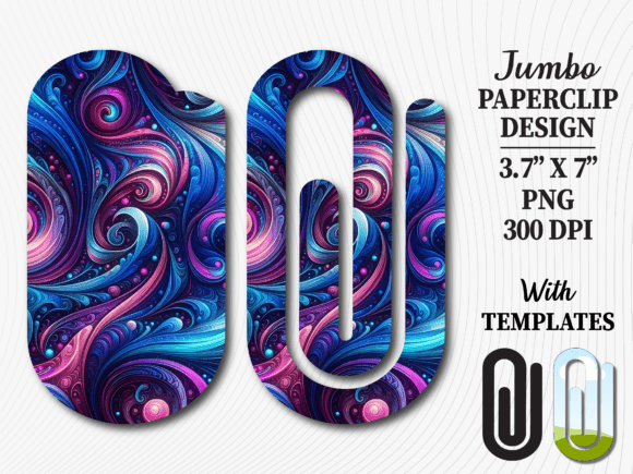 Cosmic Galaxy Abstract Jumbo Paperclip Graphics for Crafts