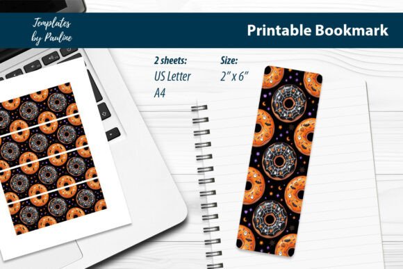 Donut Halloween Bookmark Printable