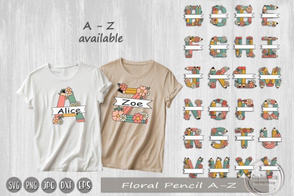 Pencil Name Frame, Split Name Frame Graphics