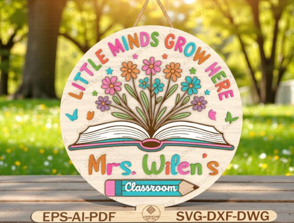 Personalized Teacher Classroom Sign SVG Graphics