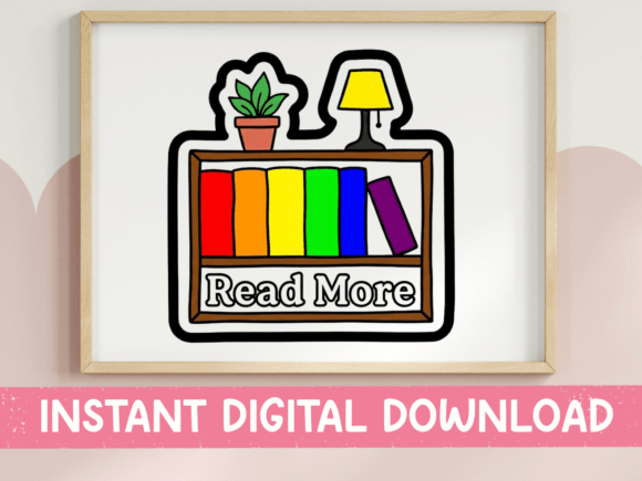 Read More Bookshelf SVG Library Design