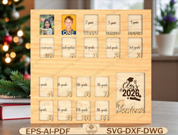 School Years Photo Frame SVG: Graphics for Branding & Templates