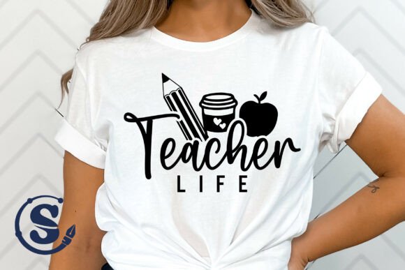 Teacher Life SVG PNG: Graphics for T-Shirt Designs