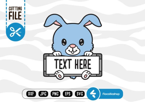 Whiteboard Text Holder, Rabbit SVG: Crafts & Graphics for Local Branding