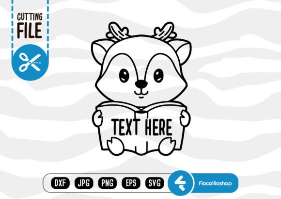 Woodland Book Name Frame, Deer SVG: Graphics for Crafts